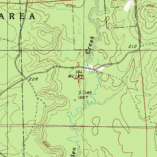 Topographic Map of Jackson-Bienville State Wildlife Management Area, LA