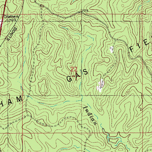 Topographic Map of Chatham Gas Field, LA