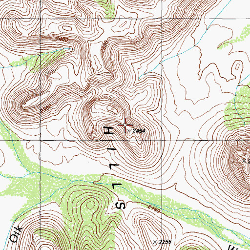 Topographic Map of Gu Vo Hills, AZ