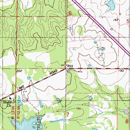 Topographic Map of Calvary Church (historical), LA