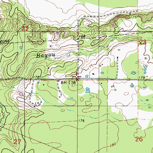 Topographic Map of Savanna Mission School (historical), LA