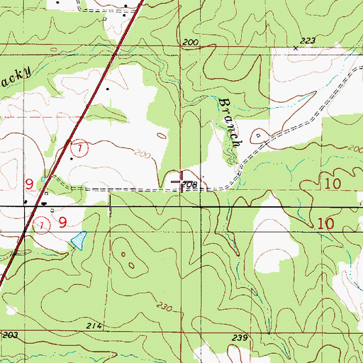 Topographic Map of Elizabeth Church (historical), LA