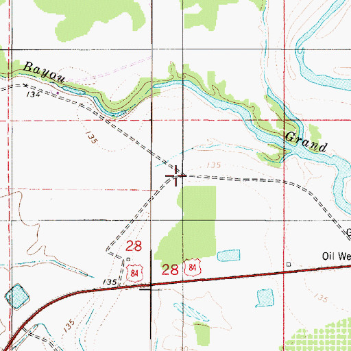 Topographic Map of Macedonia Church (historical), LA