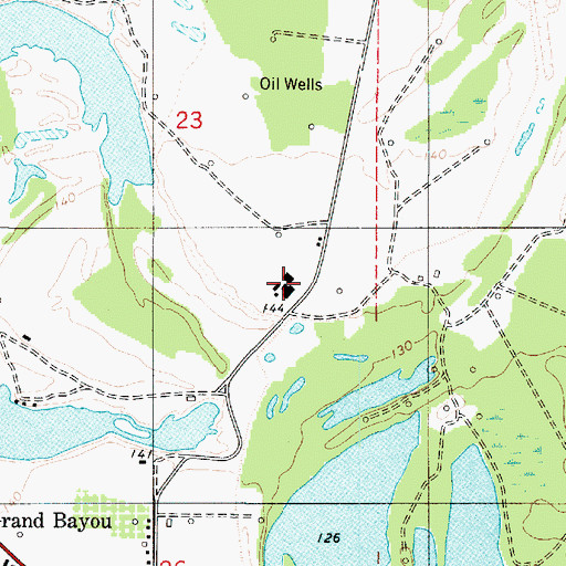 Topographic Map of Grand Bayou School (historical), LA