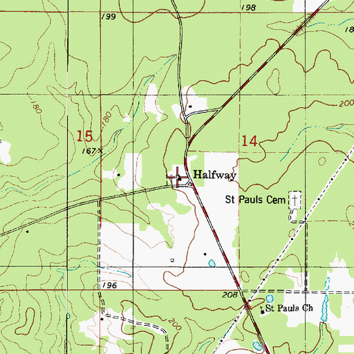 Topographic Map of Wesleyan Church, LA