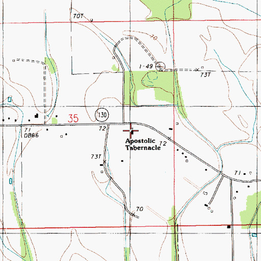 Topographic Map of Apostolic Tabernacle, LA