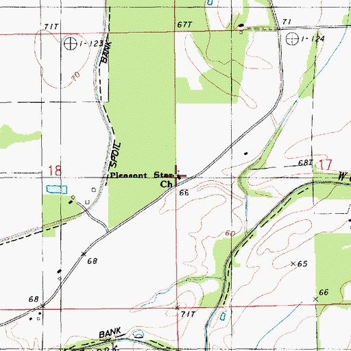 Topographic Map of Pleasant Star Church, LA