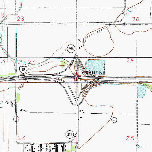 Topographic Map of Interchange 59, LA