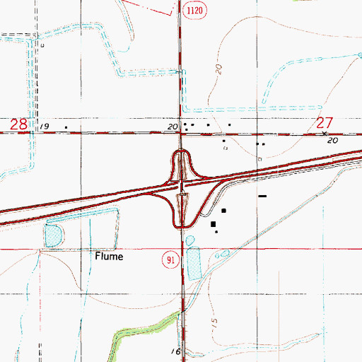 Topographic Map of Interchange 76, LA