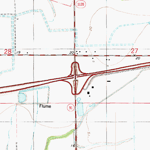 Topographic Map of Interchange 76, LA