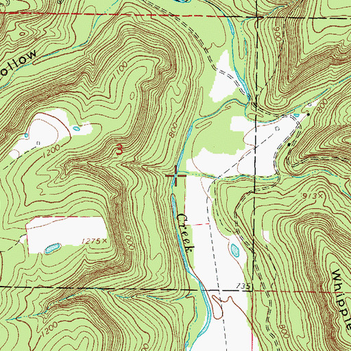 Topographic Map of Rocky Hollow, AR