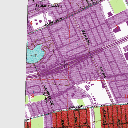 Topographic Map of Interchange 243, LA
