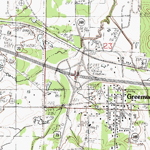 Topographic Map of Interchange 3, LA
