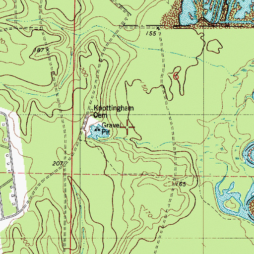 Topographic Map of Interchange 44, LA