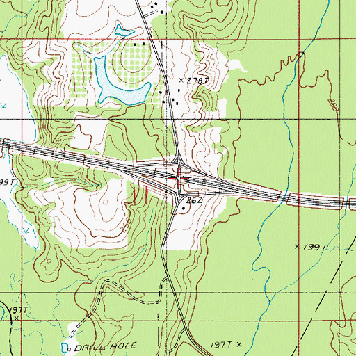 Topographic Map of Interchange 55, LA