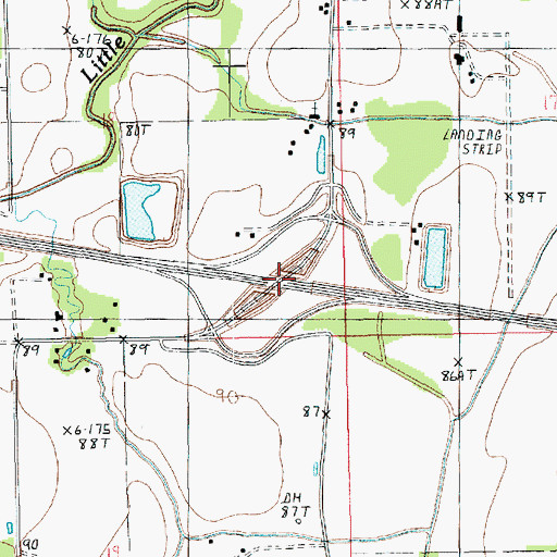 Topographic Map of Interchange 148, LA