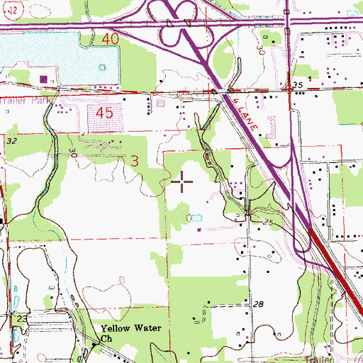 Topographic Map of Interchange 29, LA