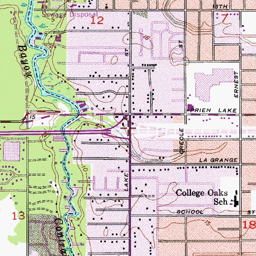 Topographic Map of Interchange 5, LA