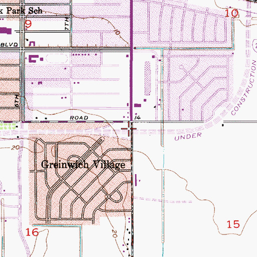 Topographic Map of Interchange 8, LA