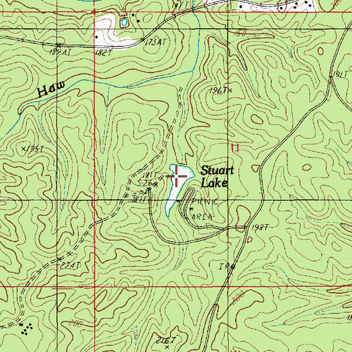 Topographic Map of Stuart Lake, LA