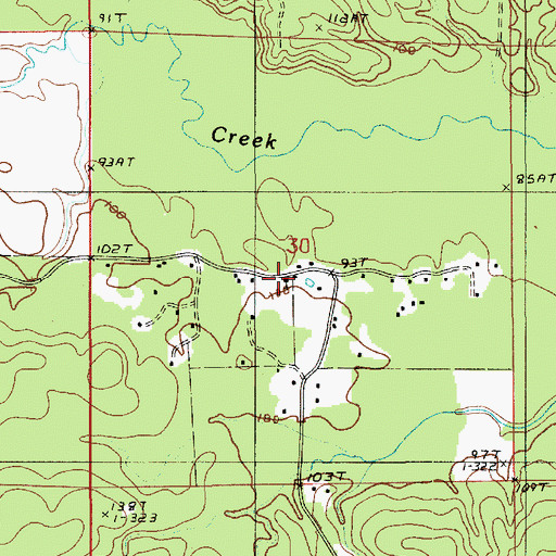 Topographic Map of Church of God (historical), LA