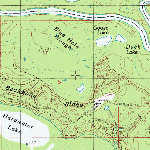 Topographic Map of Blue Hole Slough, LA