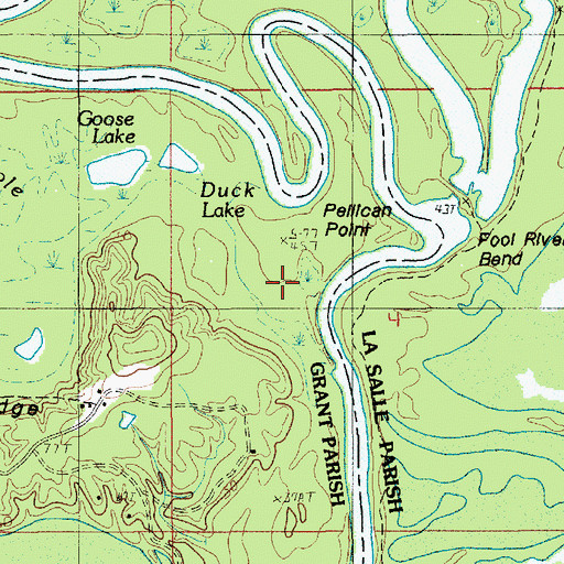 Topographic Map of Pelican Point, LA
