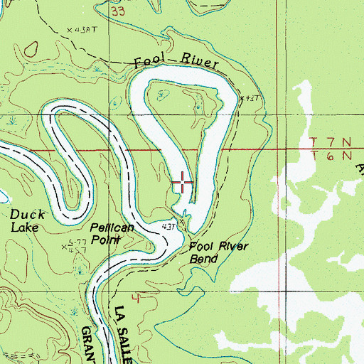 Topographic Map of Fool River, LA