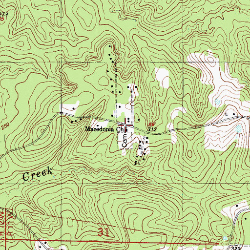 Topographic Map of Macedonia Church, LA