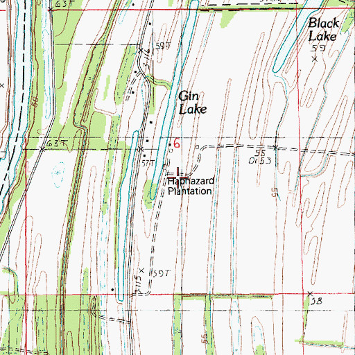 Topographic Map of Haphazard Plantation, LA