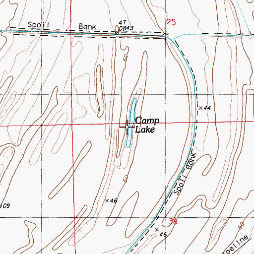 Topographic Map of Camp Lake, LA