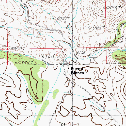 Topographic Map of Guadalupe Canyon, AZ