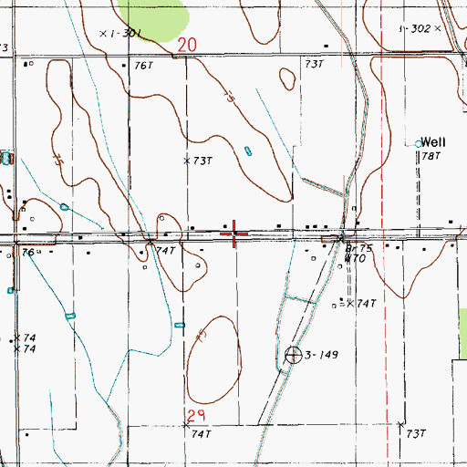 Topographic Map of Assembly of God Church (historical), LA