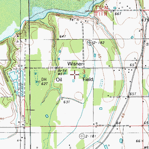 Topographic Map of Wisner Oil Field, LA