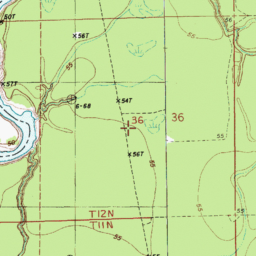 Topographic Map of Brushy Lake, LA