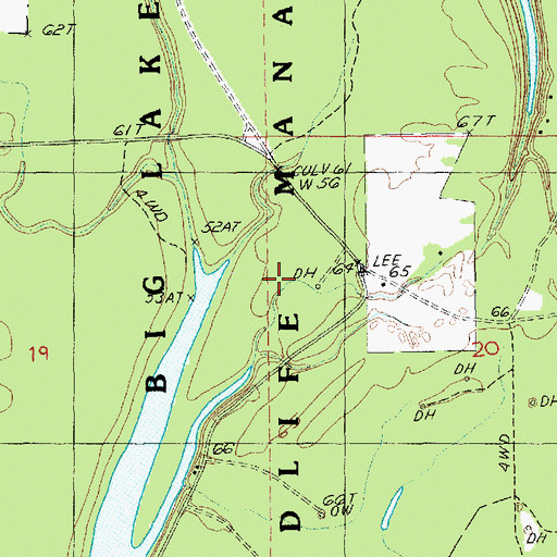 Topographic Map of Big Lake State Wildlife Management Area, LA