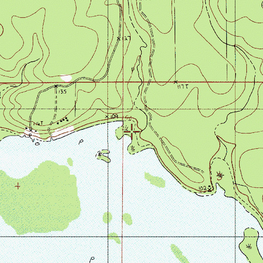 Topographic Map of Cloud Creek, LA