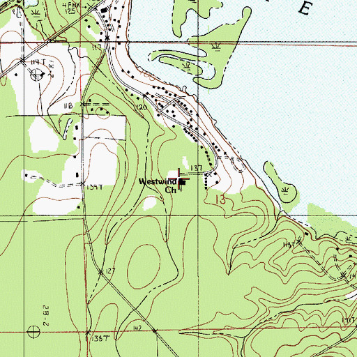 Topographic Map of Westwind Church, LA