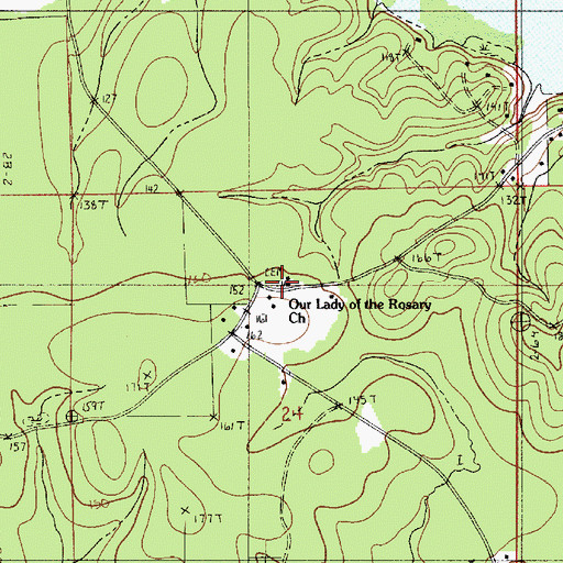 Topographic Map of Our Lady of the Rosary Church, LA