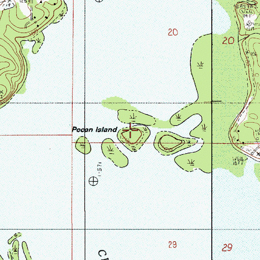 Topographic Map of Pecan Island, LA
