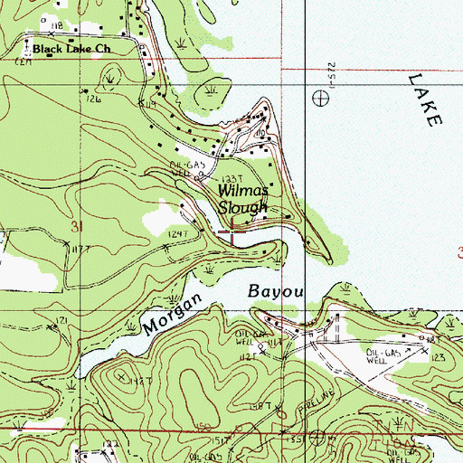 Topographic Map of Wilmas Slough, LA