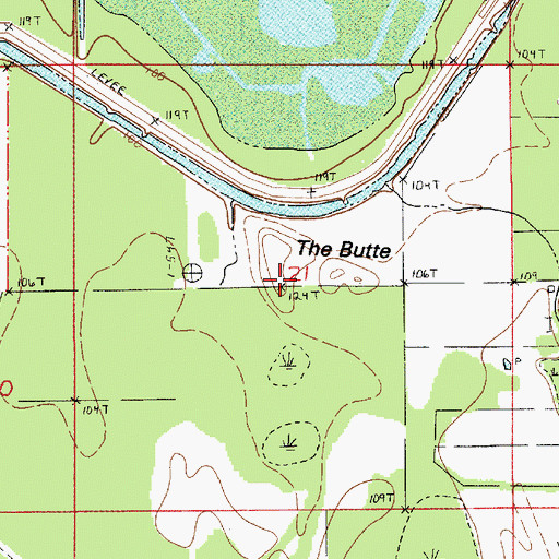 Topographic Map of The Butte, LA