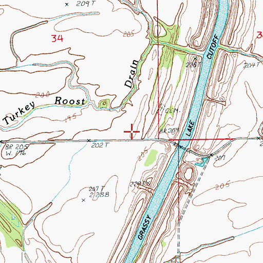 Topographic Map of Rolfe School, AR
