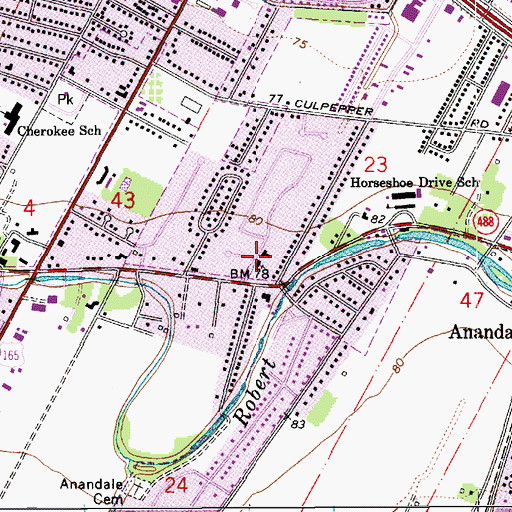 Topographic Map of Saint Timothys Episcopal Church, LA