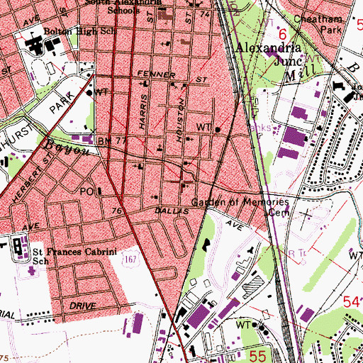 Topographic Map of Second Christian Baptist Church, LA