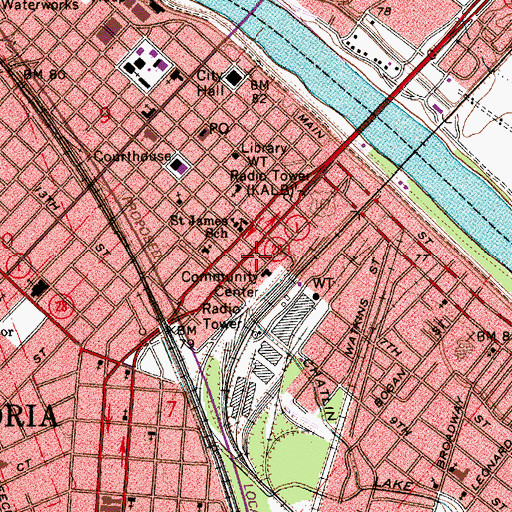 Topographic Map of Newman United Methodist Church, LA