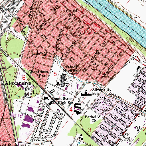 Topographic Map of Third Evergreen Baptist Church, LA