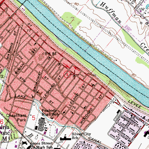 Topographic Map of Augustana Lutheran Church, LA
