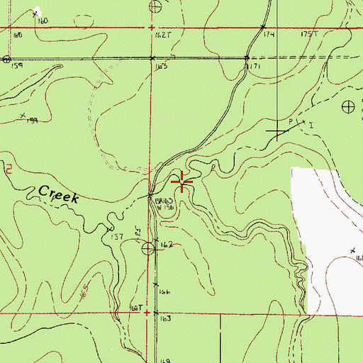 Topographic Map of Robins Creek, LA