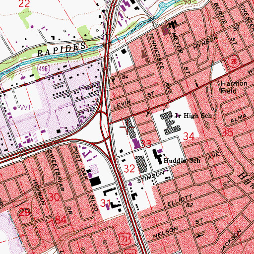 Topographic Map of Westgate Shopping Center, LA